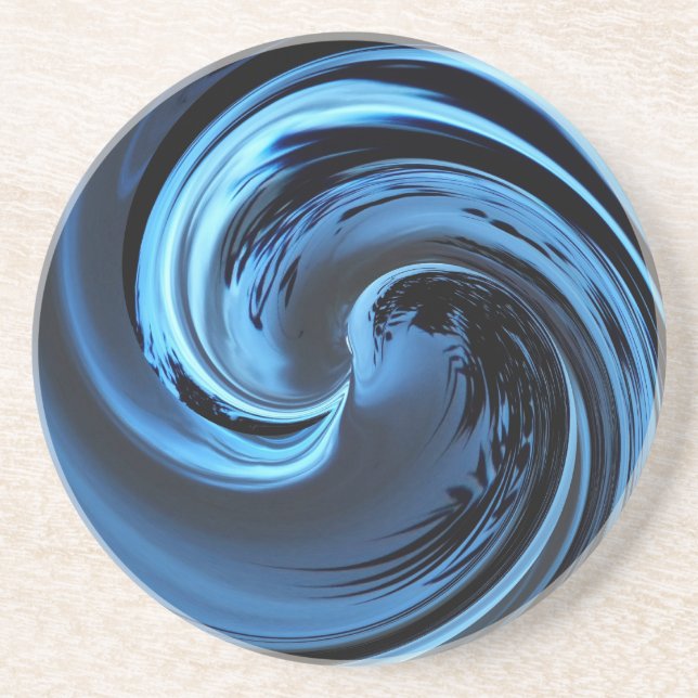 Sapphire Blue Island Wave Getränkeuntersetzer (Vorne)