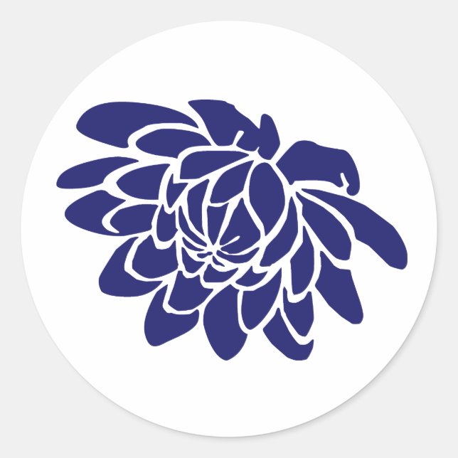 Sapphire Blue Lotus Blume Sticker (Vorderseite)
