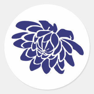 Sapphire Blue Lotus Blume Sticker