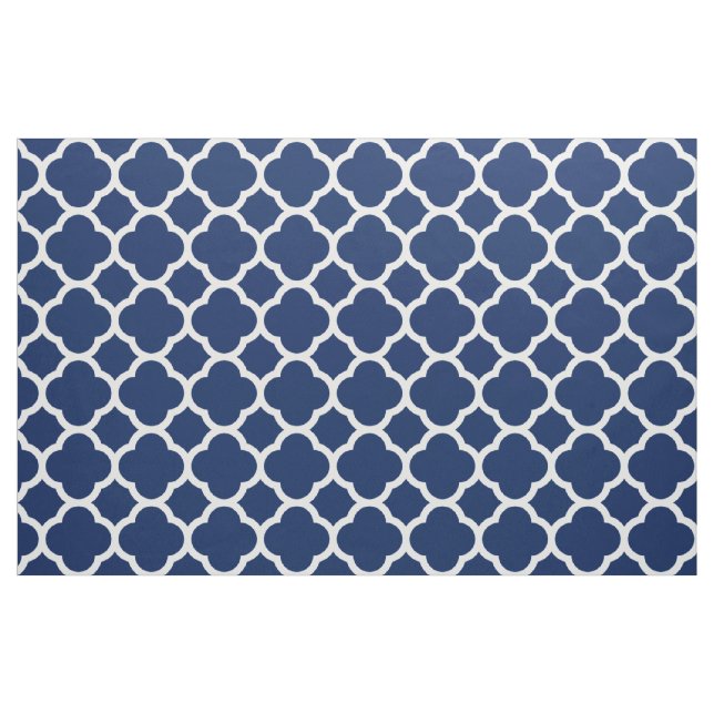 Sapphire Blue Quatrefoil Muster Stoff (Fat Quarter (45,7 x 55,9 cm))