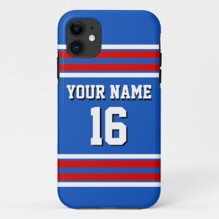 Sapphire Blue Red White Team Jersey Sports Jersey iPhone 11 Hülle