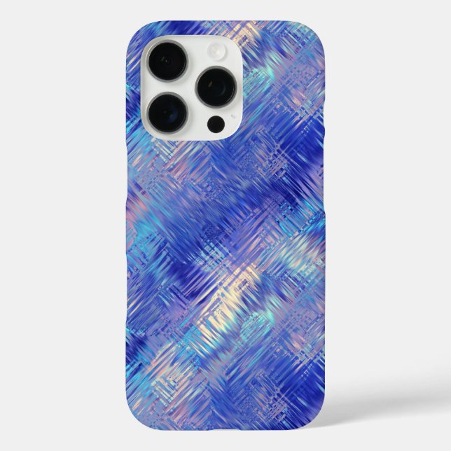 Sapphire Blue Scribbled Texture Case-Mate iPhone Hülle (Rückseite)