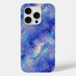Sapphire Blue Scribbled Texture iPhone 15 Pro Hülle