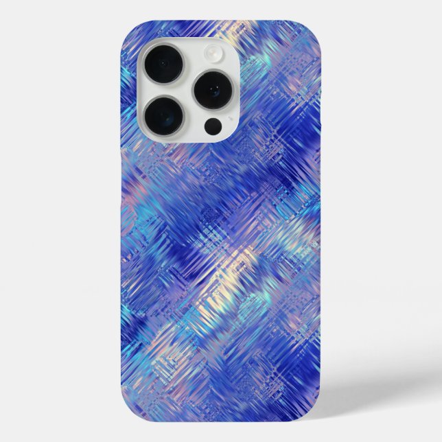 Sapphire Blue Scribbled Texture Case-Mate iPhone Hülle (Rückseite)