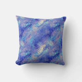 Sapphire Blue Scribbled Texture Kissen