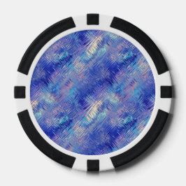 Sapphire Blue Scribbled Texture Pokerchips
