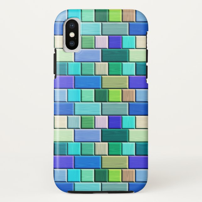 Sapphire Blue Tiles Case-Mate iPhone Hülle (Rückseite)