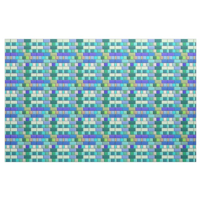 Sapphire Blue Tiles Stoff (Fat Quarter (45,7 x 55,9 cm))