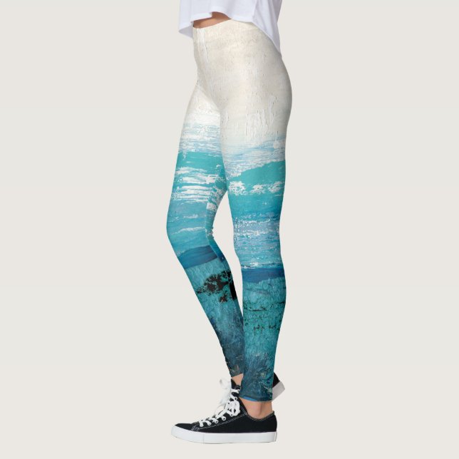 Sapphire Blue Watercolor Leggings (Links)