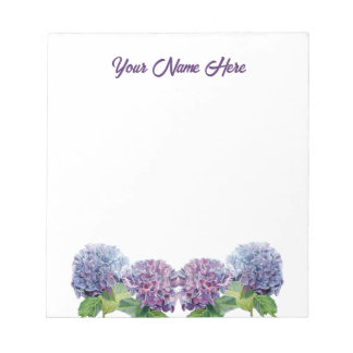 Sapphire Blues Hydrangeas Notepad Notizblock