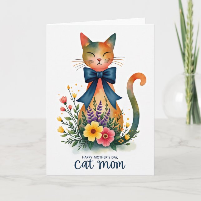 Sapphire Bow Mothers Day Card Karte (Vorderseite)