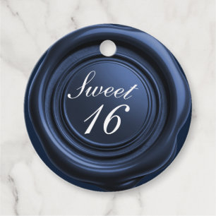 Sapphire Candle Wax Siegel Tropfen Sweet 16 Weddin Geschenkanhänger