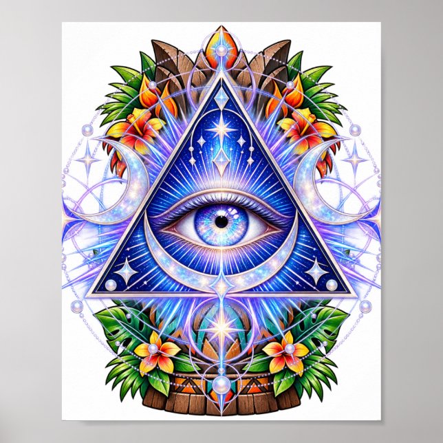 Sapphire Celestial Eye Poster (Vorne)