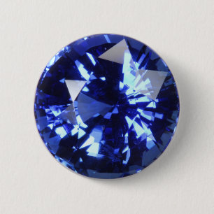 Sapphire Dark Blue Gemstone September Birthstone Button