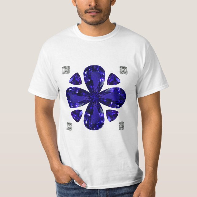 Sapphire Diamond Art, blau T-Shirt (Vorderseite)