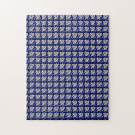 Sapphire Diamond Gemstone Art Blue Puzzle