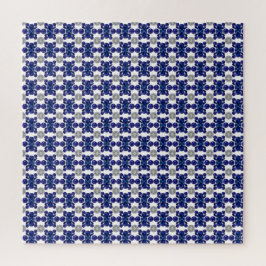 Sapphire Diamond Gemstone Art Blue Puzzle