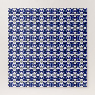Sapphire Diamond Gemstone Art Blue Puzzle