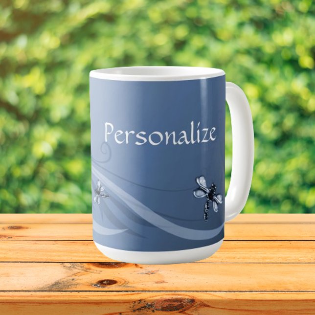 Sapphire Dragonflies Tasse (Sapphire Dragonflies Coffee Mug)