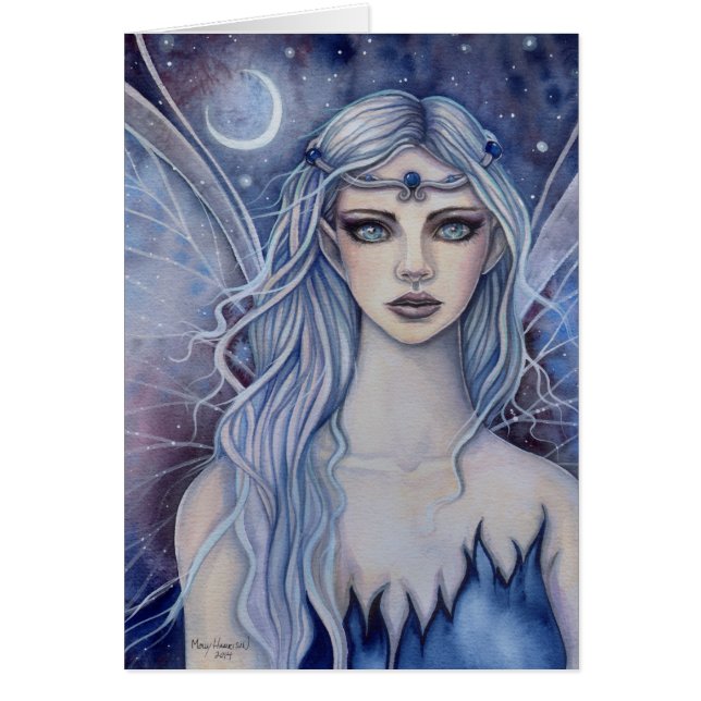 Sapphire Fairy Fantasy Fantasy Wassercolour Art (Vorne)