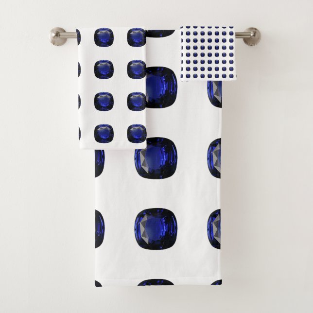 Sapphire Gemstone Blue Badhandtuch Set (Insitu)