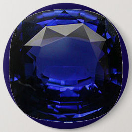 Sapphire Gemstone Blue Button