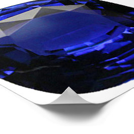 Sapphire Gemstone Blue Poster