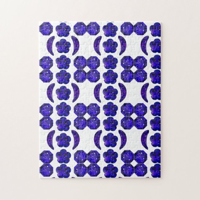 Sapphire Gemstone Blue Puzzle (Vertikal)