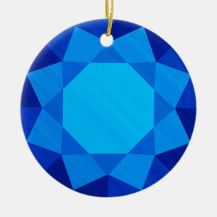 Sapphire Gemstone / Jewel Graphic Image Keramik Ornament