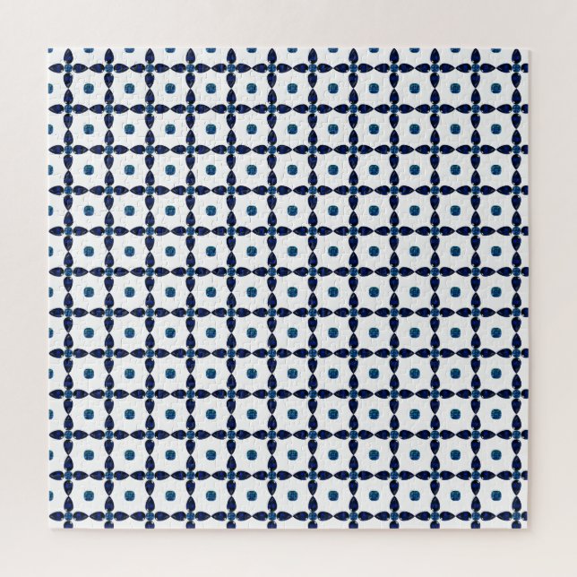 Sapphire Gemstone Kunst, Blau Puzzle (Vertikal)