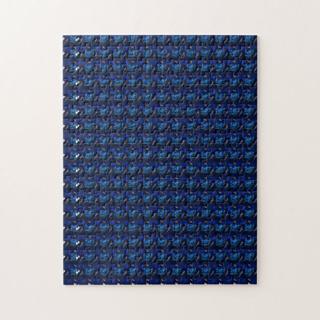 Sapphire Gemstone Kunst, Blau Puzzle (Vertikal)