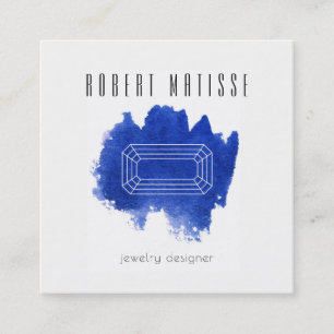 Sapphire Gemstone Quadratische Visitenkarte