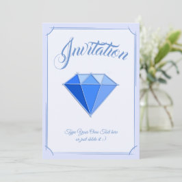 Sapphire Gemstone. Schmuck. 45 Hochzeitstag Einladung