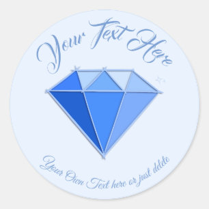 Sapphire Gemstone. Schmuck. 45 Hochzeitstag Runder Aufkleber