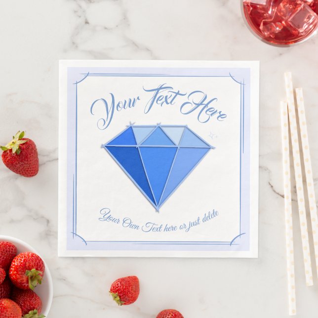 Sapphire Gemstone. Schmuck. 45 Hochzeitstag Serviette (Beispiel)