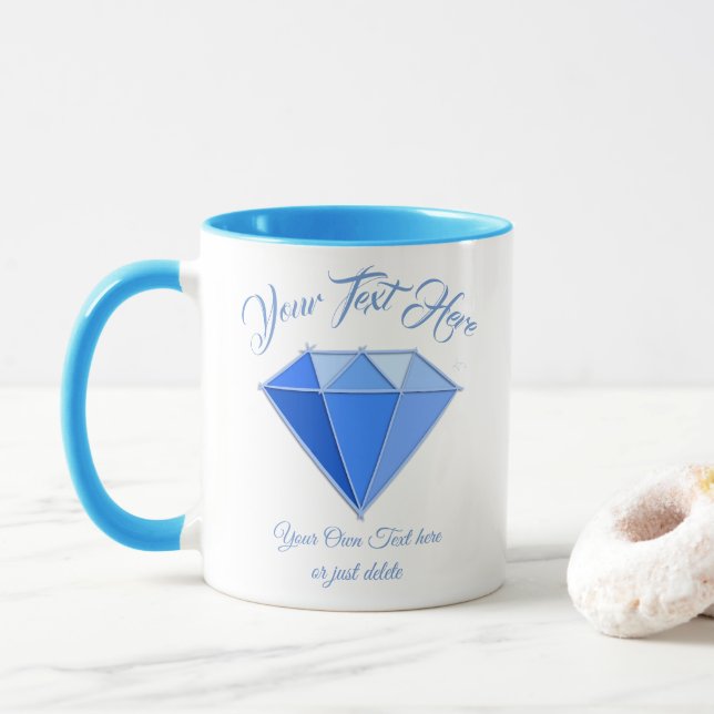 Sapphire Gemstone. Schmuck. 45 Hochzeitstag Tasse (Mit Donut)