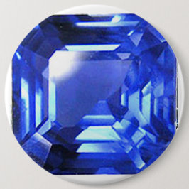 Sapphire Gemstone Sky Blue Button