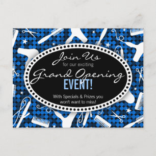Sapphire Glam Custom Hair Salon Event Postkarte