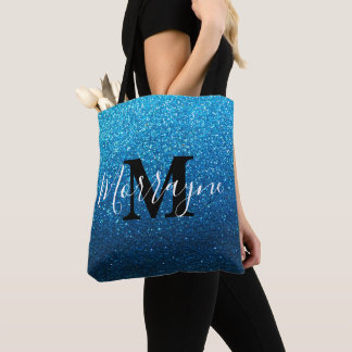 Sapphire Glitzer Ombre Sparkle Metallic Monogram
