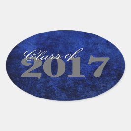 Sapphire Grad | Blue Royal Cobalt Ovaler Aufkleber