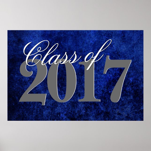 Sapphire Grad | Blue Royal Cobalt Poster (Vorne)