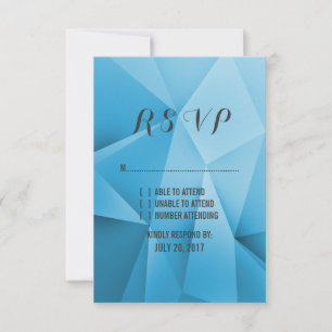 Sapphire Jewel Tones Wedding RSVP Card Karte