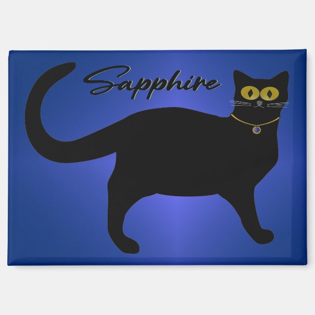 Sapphire Kitty Magnet (Vorderseite)