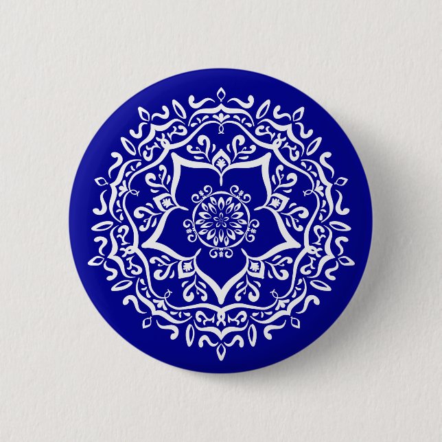 Sapphire Mandala Button (Vorderseite)