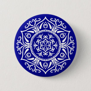Sapphire Mandala Button