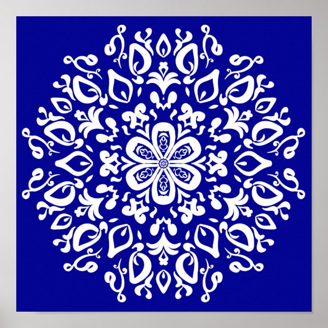 Sapphire Mandala Poster (Vorne)