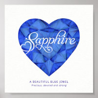Sapphire Name bedeutet Aquarellherz