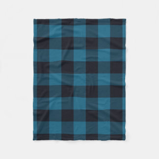 Sapphire Navy Buffalo Kariert Twill Fleecedecke