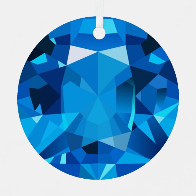 Sapphire Ornament Aus Metall (Vorderseite)
