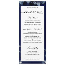 Sapphire Peony Wedding Dinner Menu